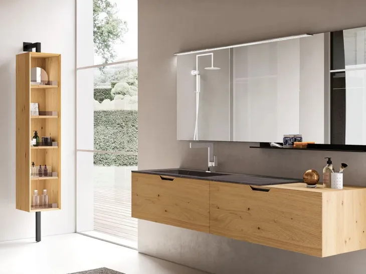 Mobile da Bagno sospeso in Rovere Nordico Quaranta5 02 di Archeda