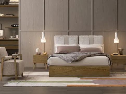 Letto Oberoi Legno con box contenitore di Oggioni