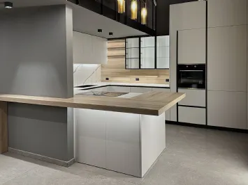 Cucina Moderna D23 in vetro laccato Bianco di Doimo Cucine