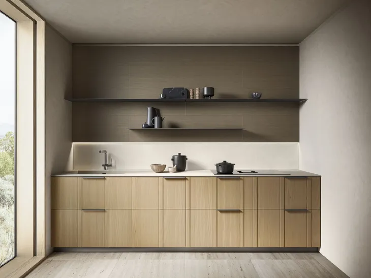 Cucina Moderna lineare Maggiorana 02 di Valdesign